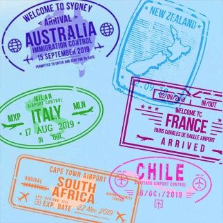 Passport stamps